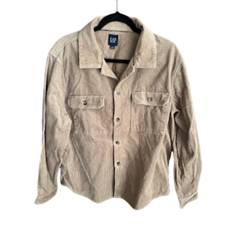 Gap Men’s Sz L Tan Cotton Corduroy Heavyweight LS Shirt